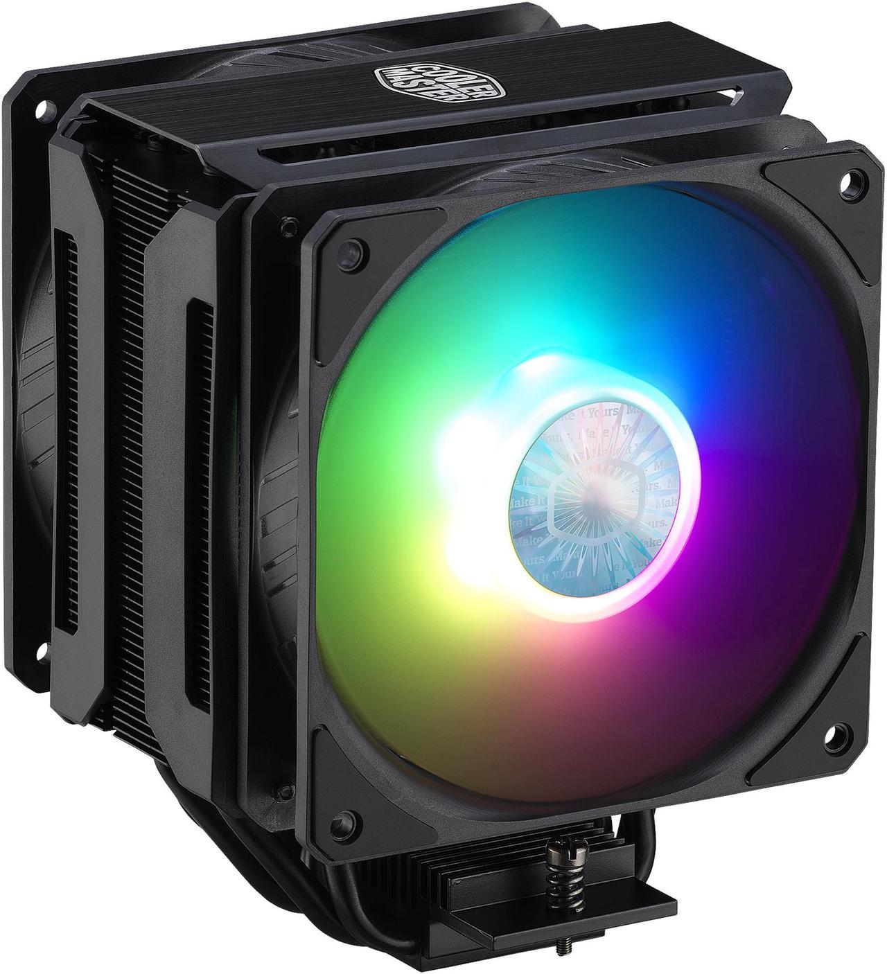 Cooler Master MasterAir MA612 Stealth ARGB CPU Air Cooler, 6 Heat Pipes, Nickel Plated Base, Aluminum Black Fins, Push-Pull, Dual SickleFlow Fans for AMD Ryzen/Intel 1200/1151 LGA 1700 Compatible