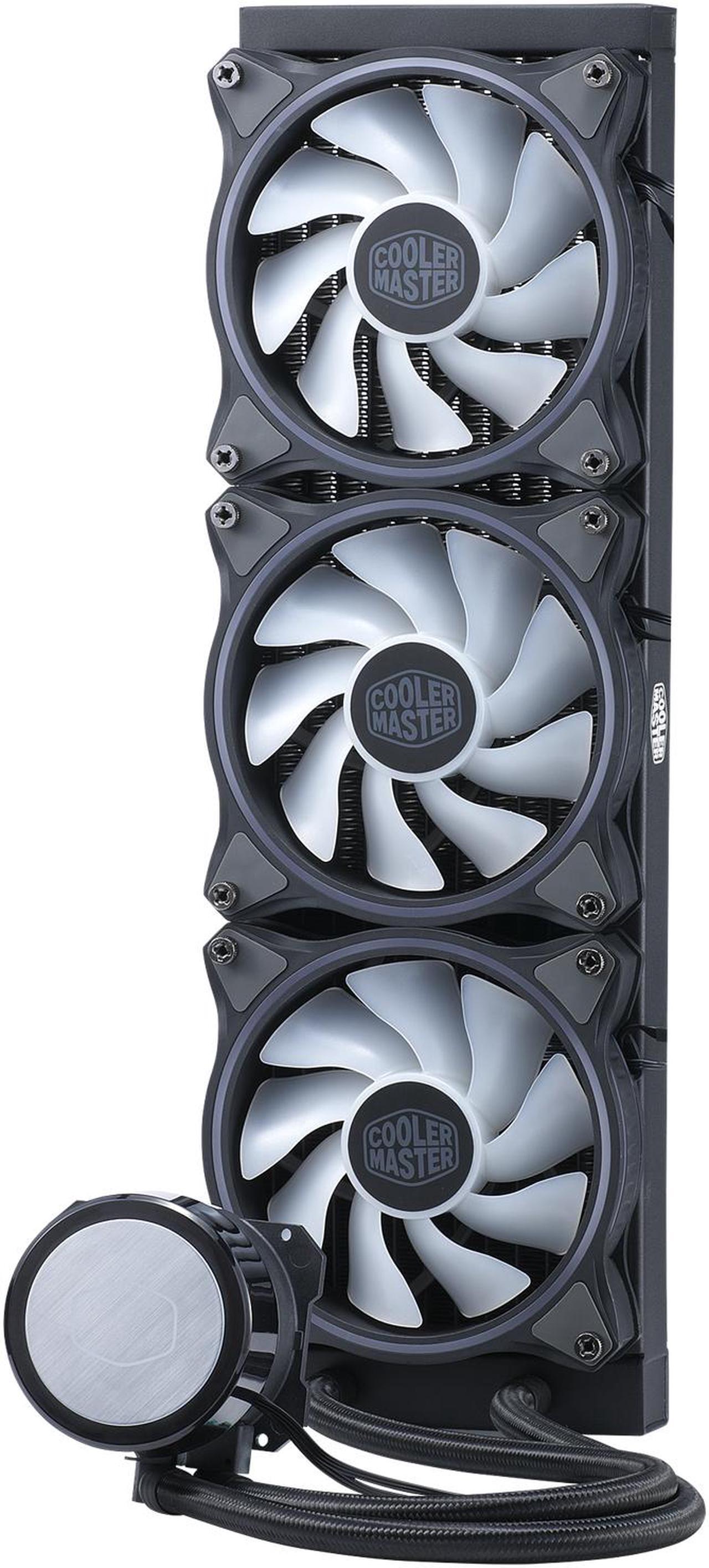Alt view image 6 of 14 - CoolerMaster MasterLiquid ML360 Illusion, Translucent Dome, 3rd Gen Dual Chamber Pump, 240 Radiator, Dual MF120 Halo for AMD Ryzen/Intel 1200/1151 Close-Loop AIO CPU Liquid Cooler LGA 1700 Compatible
