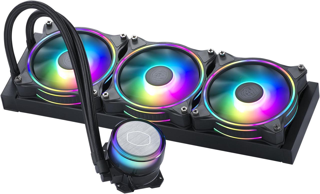 Main image of CoolerMaster MasterLiquid ML360 Illusion, Translucent Dome, 3rd Gen Dual Chamber Pump, 240 Radiator, Dual MF120 Halo for AMD Ryzen/Intel 1200/1151 Close-Loop AIO CPU Liquid Cooler LGA 1700 Compatible