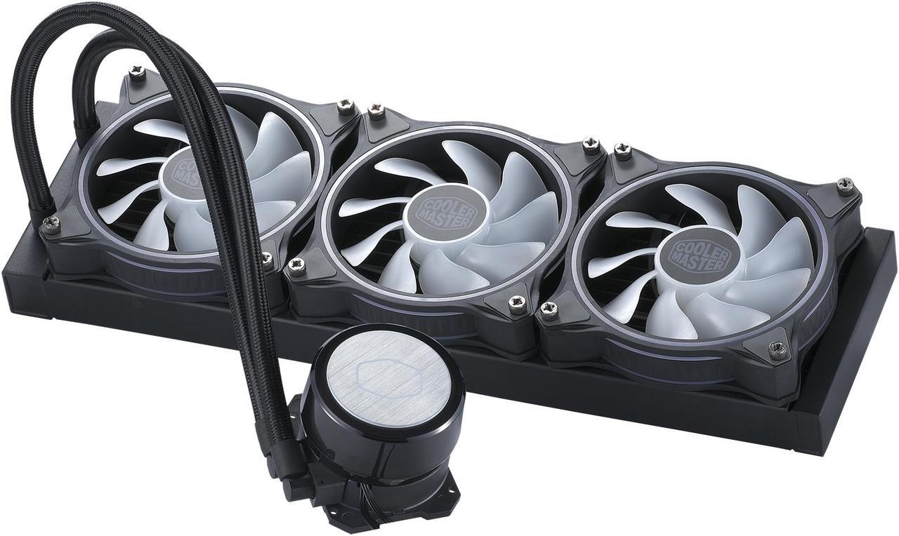 Alt view image 5 of 14 - CoolerMaster MasterLiquid ML360 Illusion, Translucent Dome, 3rd Gen Dual Chamber Pump, 240 Radiator, Dual MF120 Halo for AMD Ryzen/Intel 1200/1151 Close-Loop AIO CPU Liquid Cooler LGA 1700 Compatible