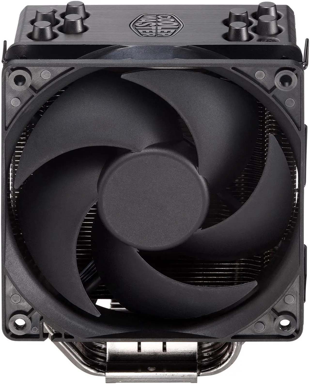 Alt view image 2 of 13 - Cooler Master Hyper 212 Black Edition CPU Air Cooler, Silencio FP120 Fan, Anodized Gun-Metal Black, Brushed Nickel Fins, 4 Copper Direct Contact Heat Pipes for AMD Ryzen/Intel LGA1700/1200/1151