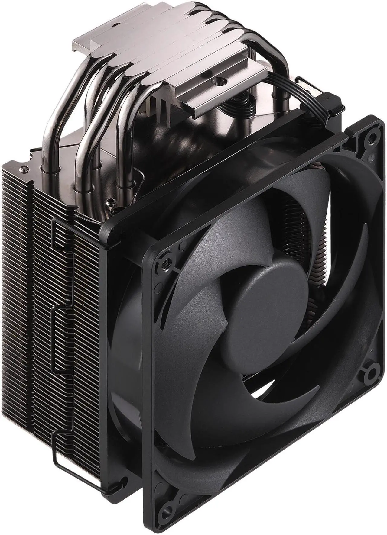 Alt view image 4 of 13 - Cooler Master Hyper 212 Black Edition CPU Air Cooler, Silencio FP120 Fan, Anodized Gun-Metal Black, Brushed Nickel Fins, 4 Copper Direct Contact Heat Pipes for AMD Ryzen/Intel LGA1700/1200/1151
