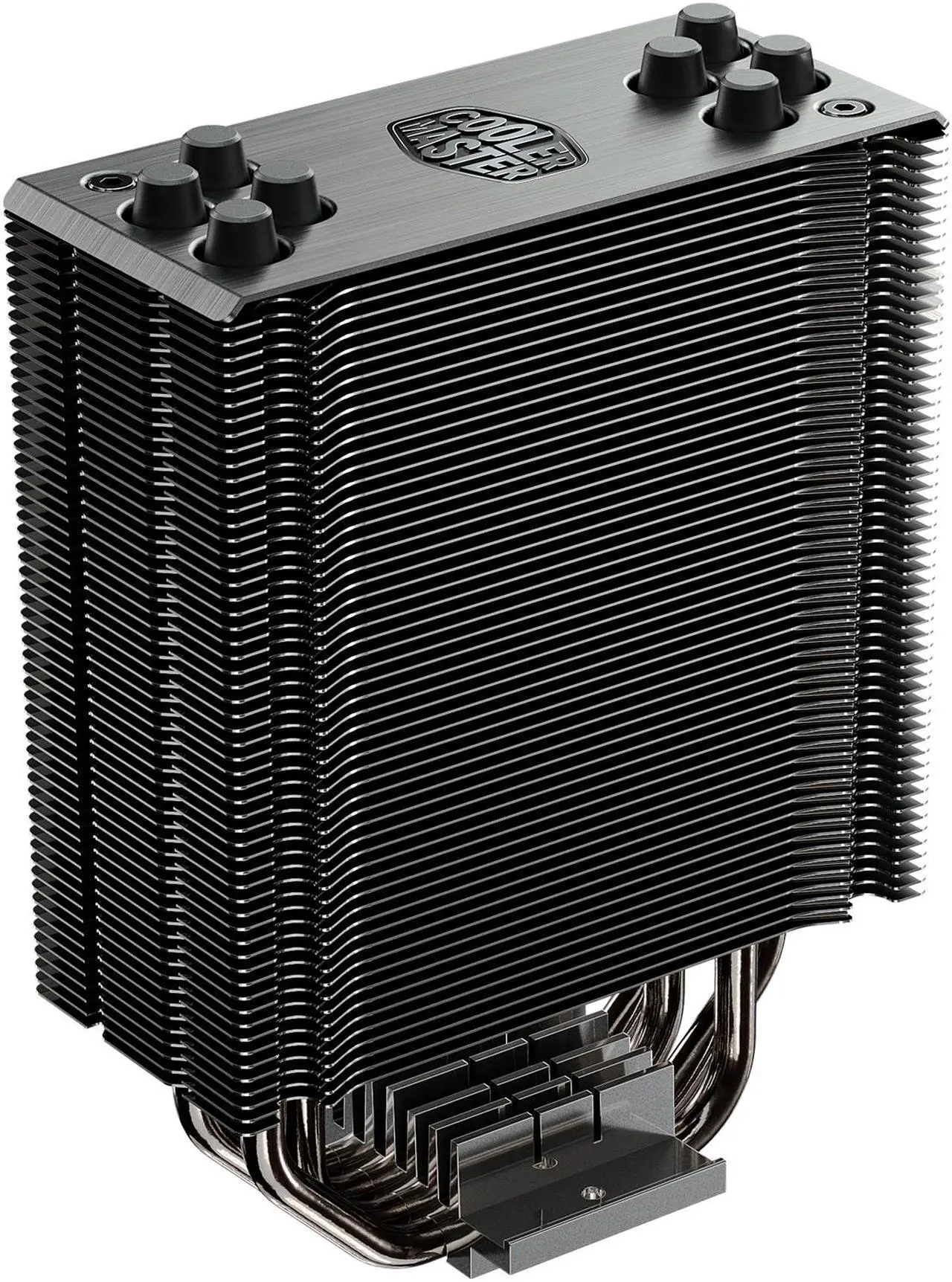 Alt view image 6 of 13 - Cooler Master Hyper 212 Black Edition CPU Air Cooler, Silencio FP120 Fan, Anodized Gun-Metal Black, Brushed Nickel Fins, 4 Copper Direct Contact Heat Pipes for AMD Ryzen/Intel LGA1700/1200/1151