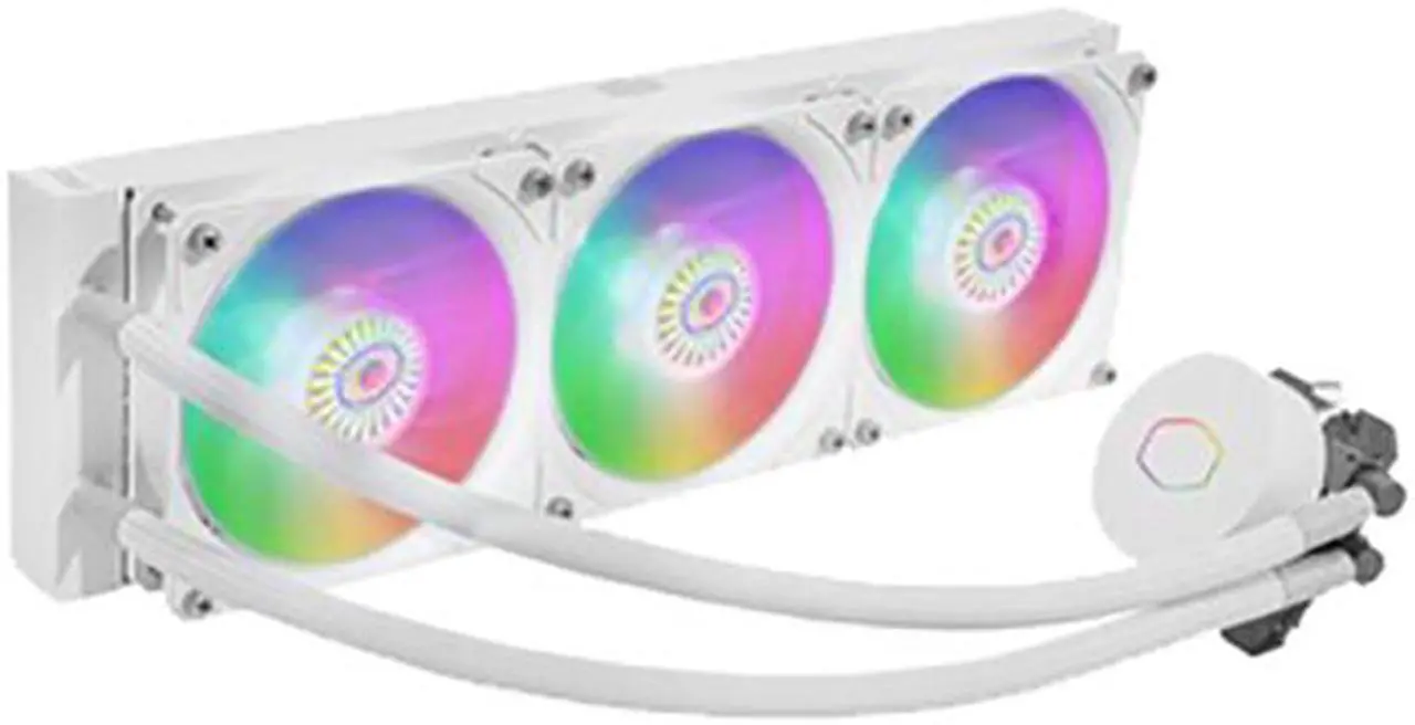 Alt view image 2 of 6 - COOLER MASTER MLW-D36M-A18PW-RW Masterliquid ML360L ARGB White Edition V2 Liquid Water Cooler - Supports Intel LGA 1851/1700 and AMD AM5/AM4