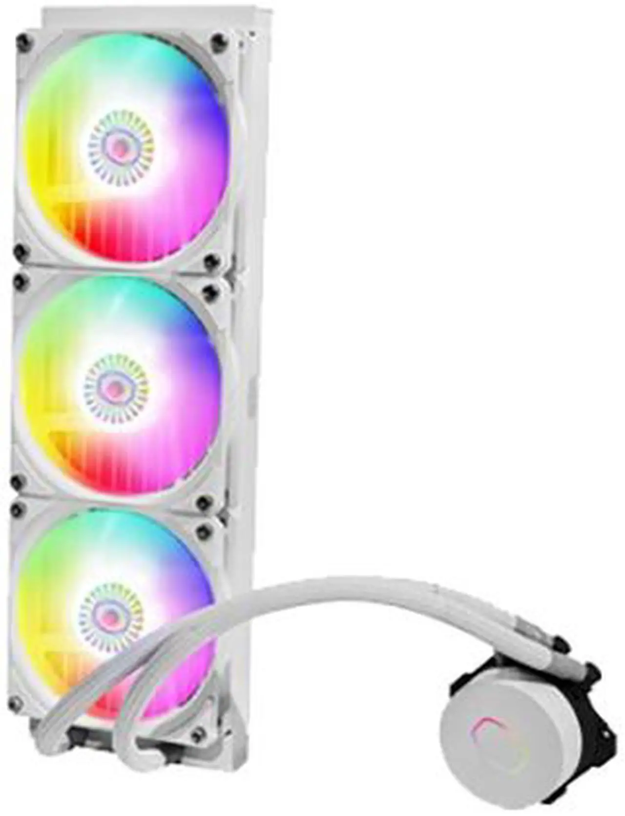 Alt view image 4 of 6 - COOLER MASTER MLW-D36M-A18PW-RW Masterliquid ML360L ARGB White Edition V2 Liquid Water Cooler - Supports Intel LGA 1851/1700 and AMD AM5/AM4