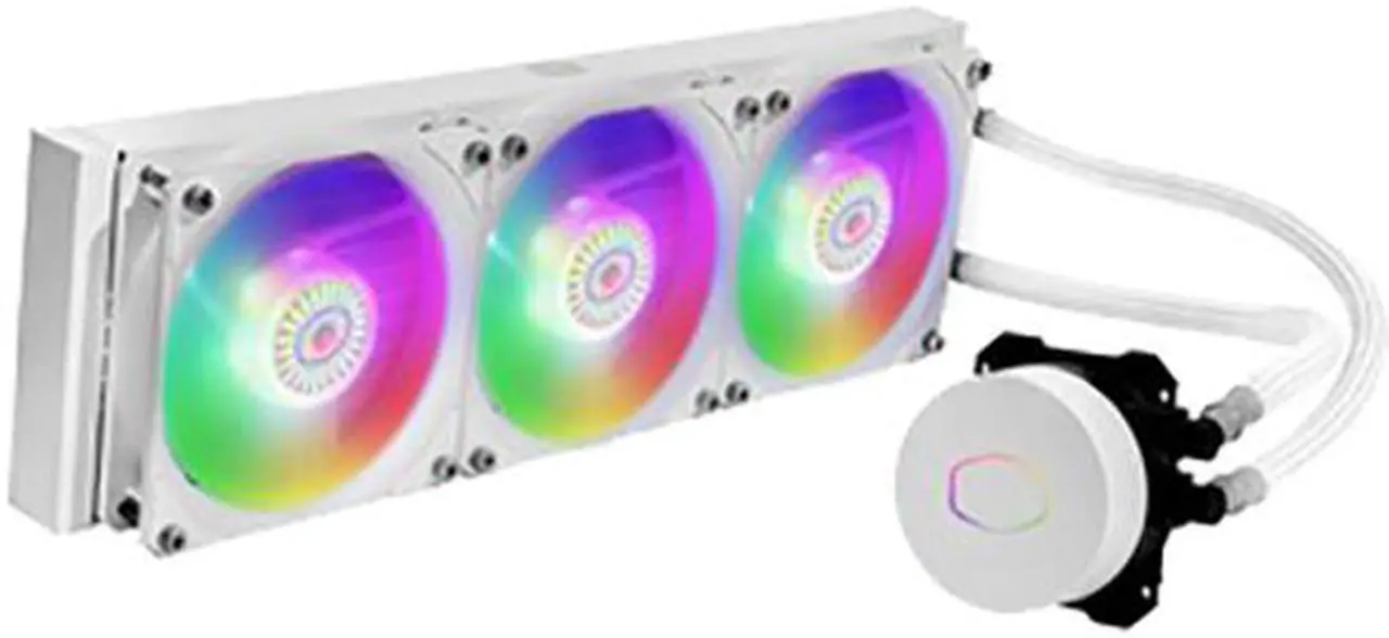 Alt view image 5 of 6 - COOLER MASTER MLW-D36M-A18PW-RW Masterliquid ML360L ARGB White Edition V2 Liquid Water Cooler - Supports Intel LGA 1851/1700 and AMD AM5/AM4