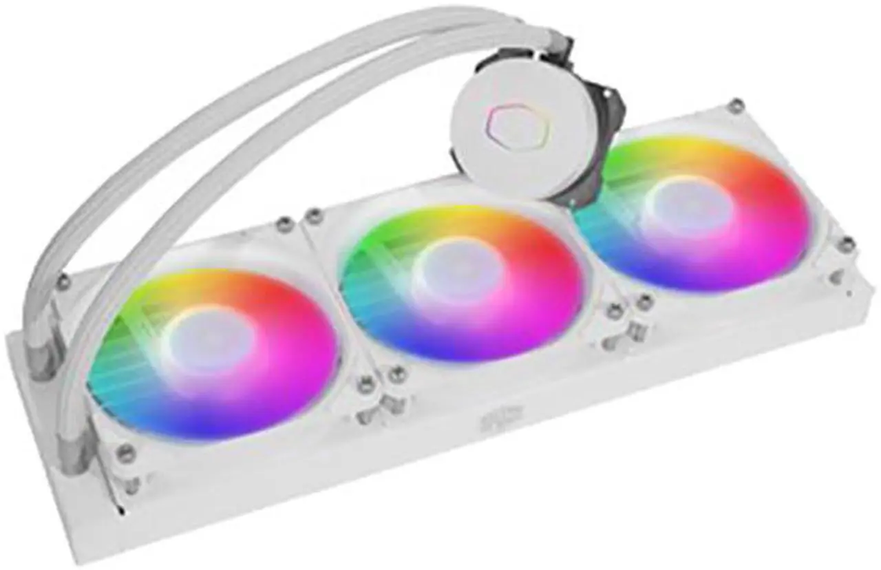 Alt view image 6 of 6 - COOLER MASTER MLW-D36M-A18PW-RW Masterliquid ML360L ARGB White Edition V2 Liquid Water Cooler - Supports Intel LGA 1851/1700 and AMD AM5/AM4
