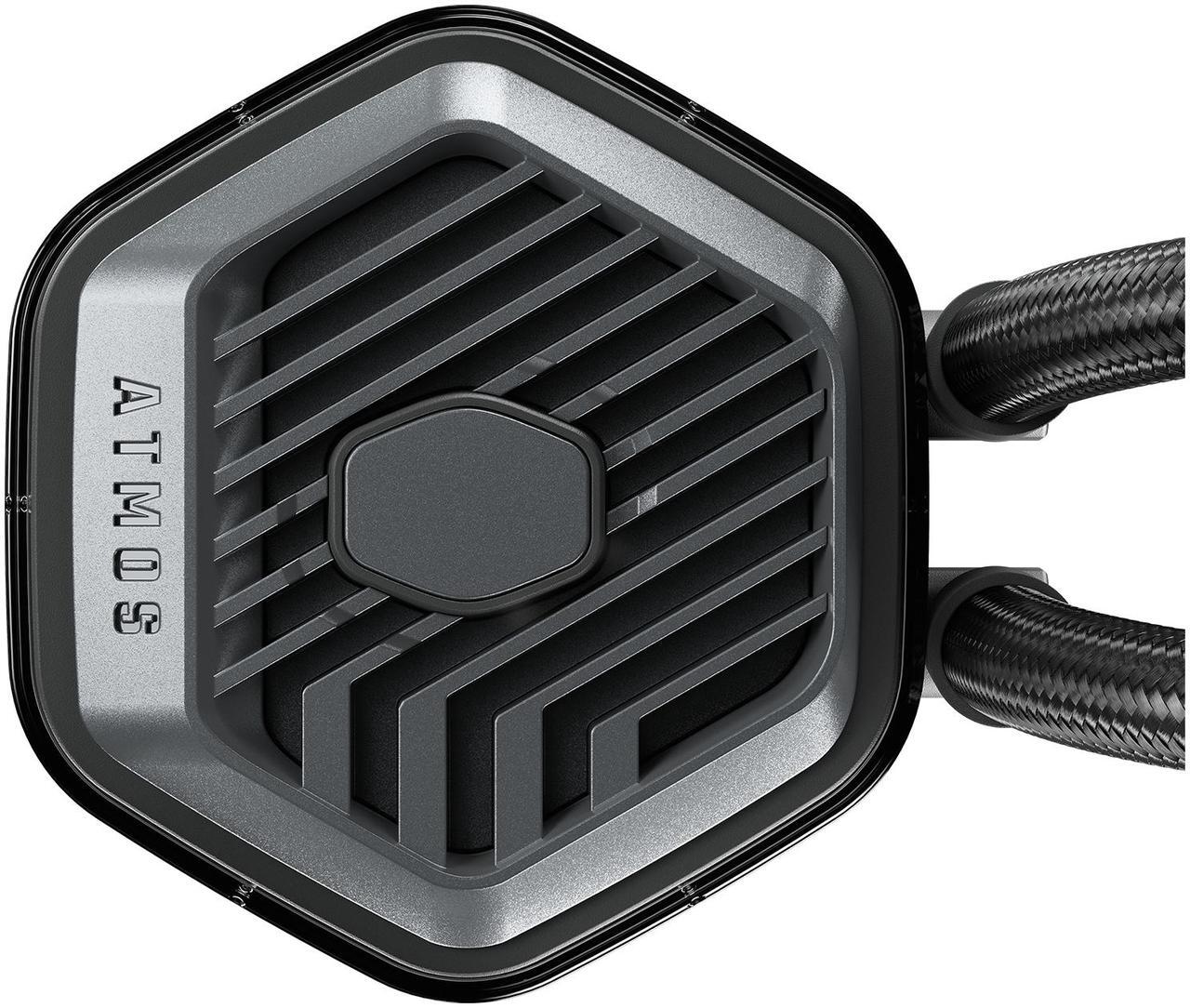 Alt view image 3 of 11 - Cooler Master 240 Atmos Stealth High Performance Close-Loop AIO Liquid Cooler, R9|i7 Dual Chamber Pump, Customize Cover, Sickleflow Edge PWM, AMD Ryzen AM5|4, Intel LGA 1851|1700 Platform