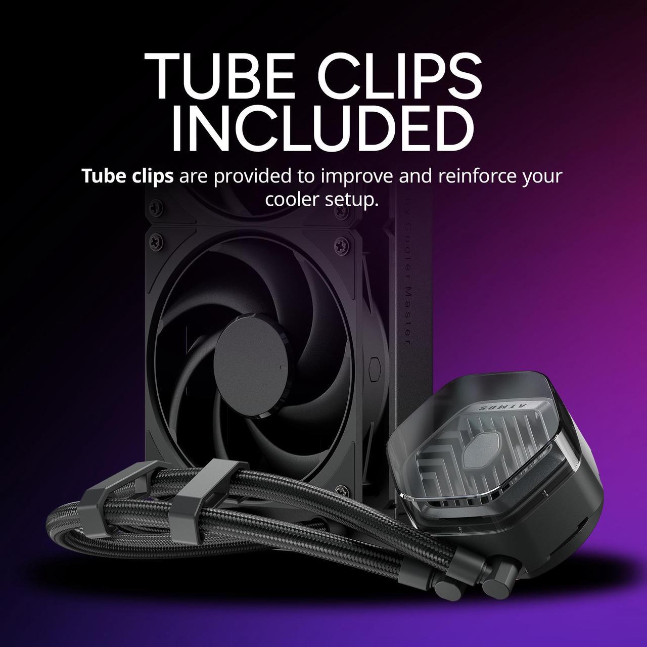 Alt view image 11 of 11 - Cooler Master 240 Atmos Stealth High Performance Close-Loop AIO Liquid Cooler, R9|i7 Dual Chamber Pump, Customize Cover, Sickleflow Edge PWM, AMD Ryzen AM5|4, Intel LGA 1851|1700 Platform