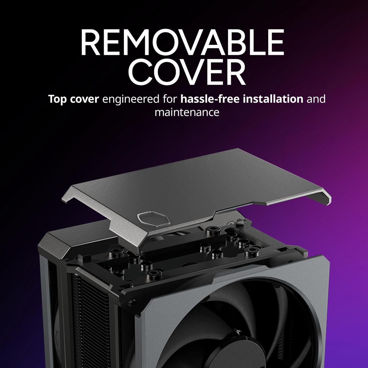 Alt view image 14 of 16 - Cooler Master Hyper 612 APEX CPU Air Cooler, Dual Mobius 120 PWM Fan, Superconductive Composite 6 Copper Heat Pipes, 159mm Tall, Sleek Top Cover, AMD Ryzen AM5|AM4, Intel LGA 1851|1700 Brackets
