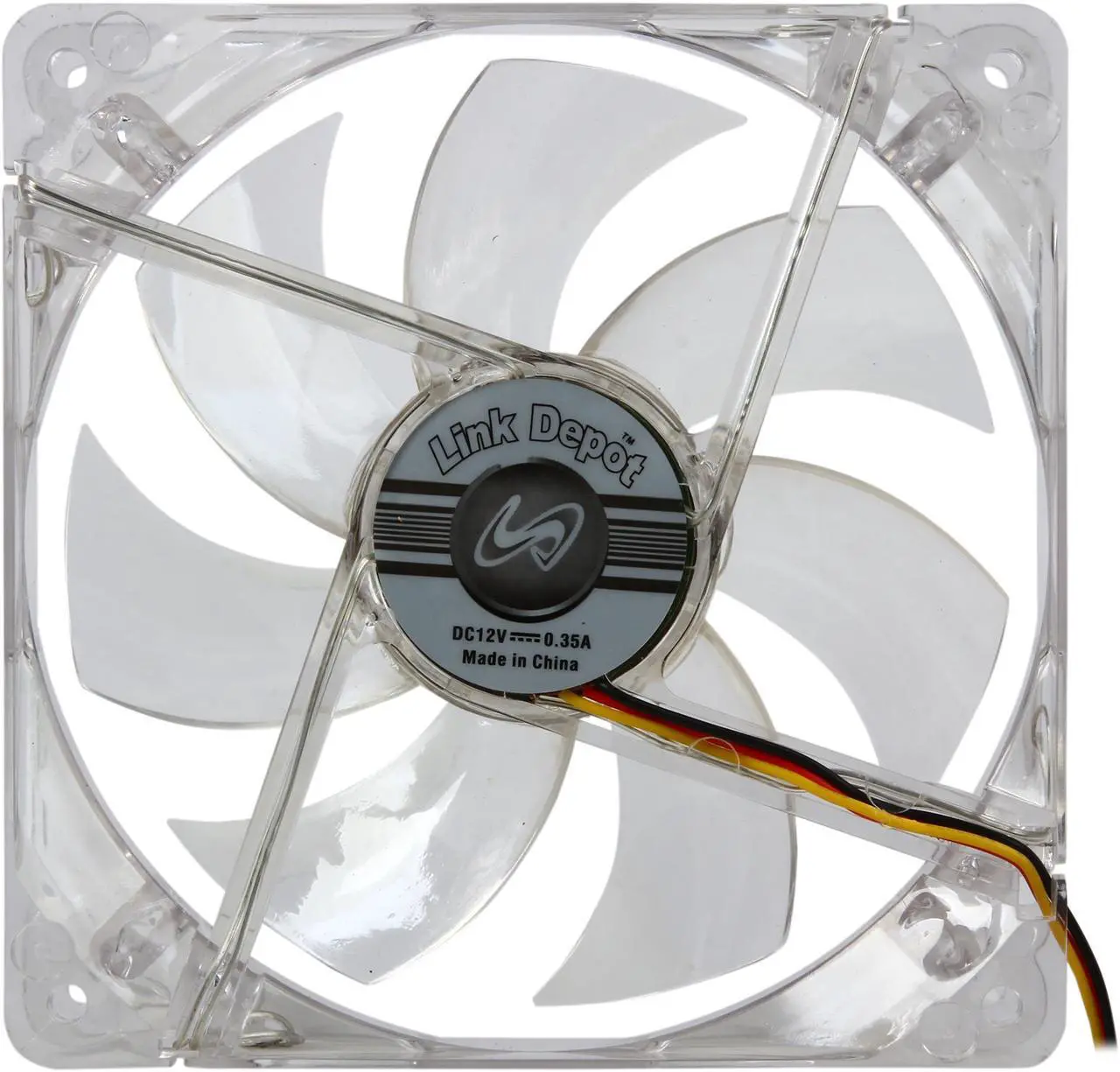 Alt view image 4 of 5 - Link Depot FAN-4LED-120GN 120mm Green LED Case Cooling Fan