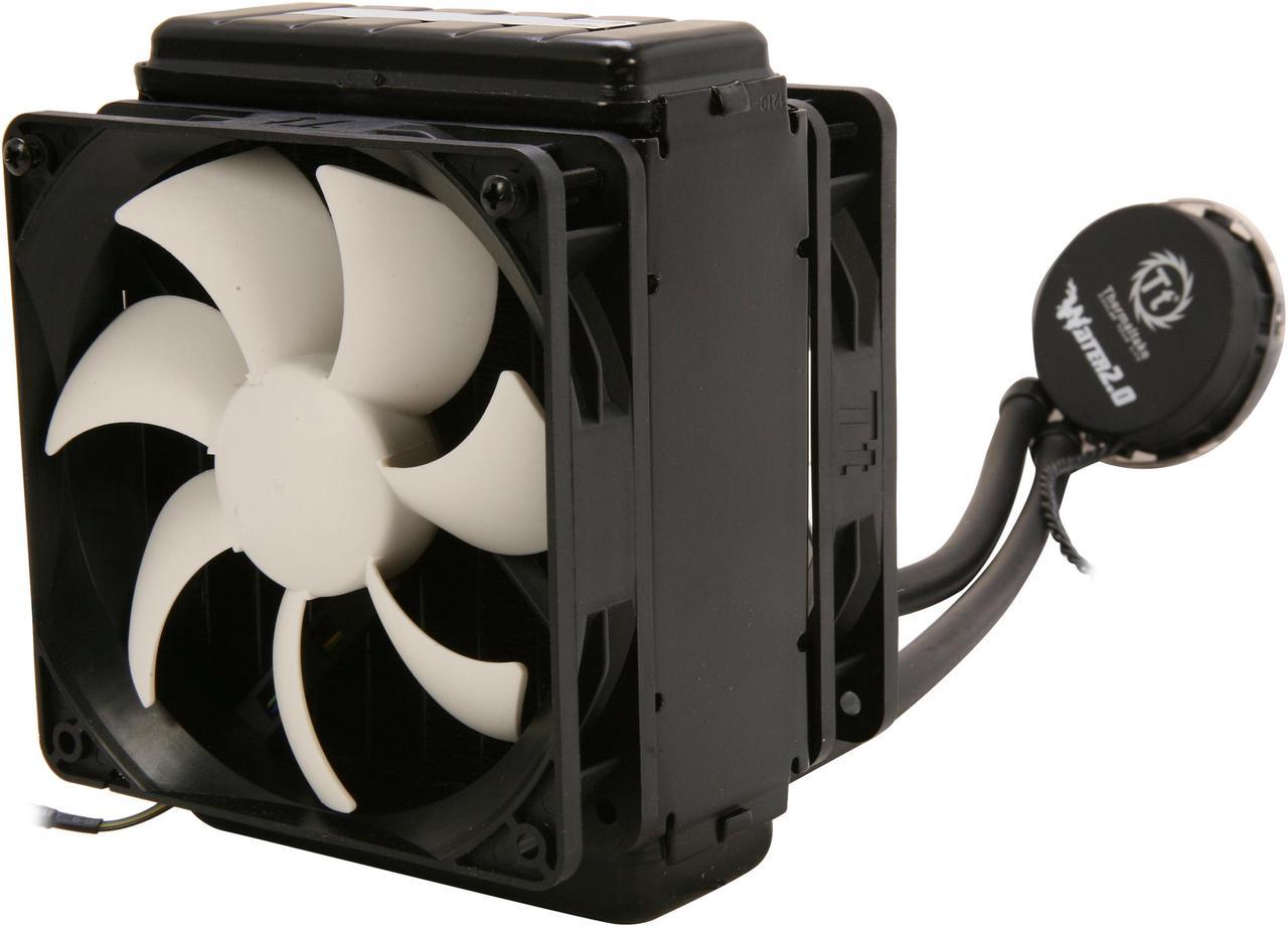 Thermaltake WATER2.0 Pro Closed-Loop All In One Liquid CPU Cooler Dual 120mm PWM Fans 120x49mm Radiator CLW0216