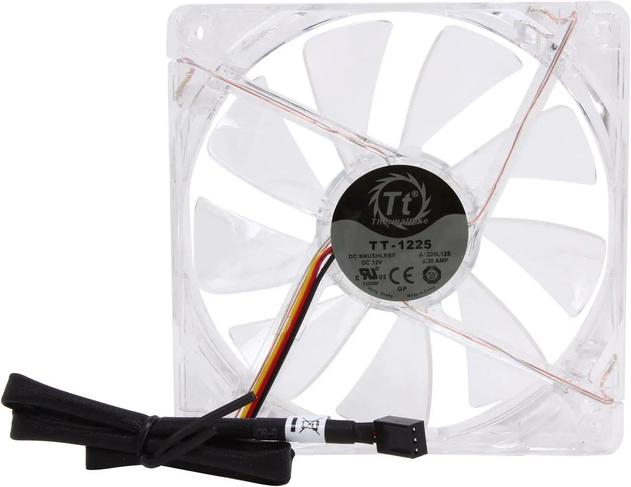 Alt view image 4 of 5 - Thermaltake PURE 12 BLUE LED CL-F012-PL12BU-A Pure Series Quiet High Airflow Case Fan