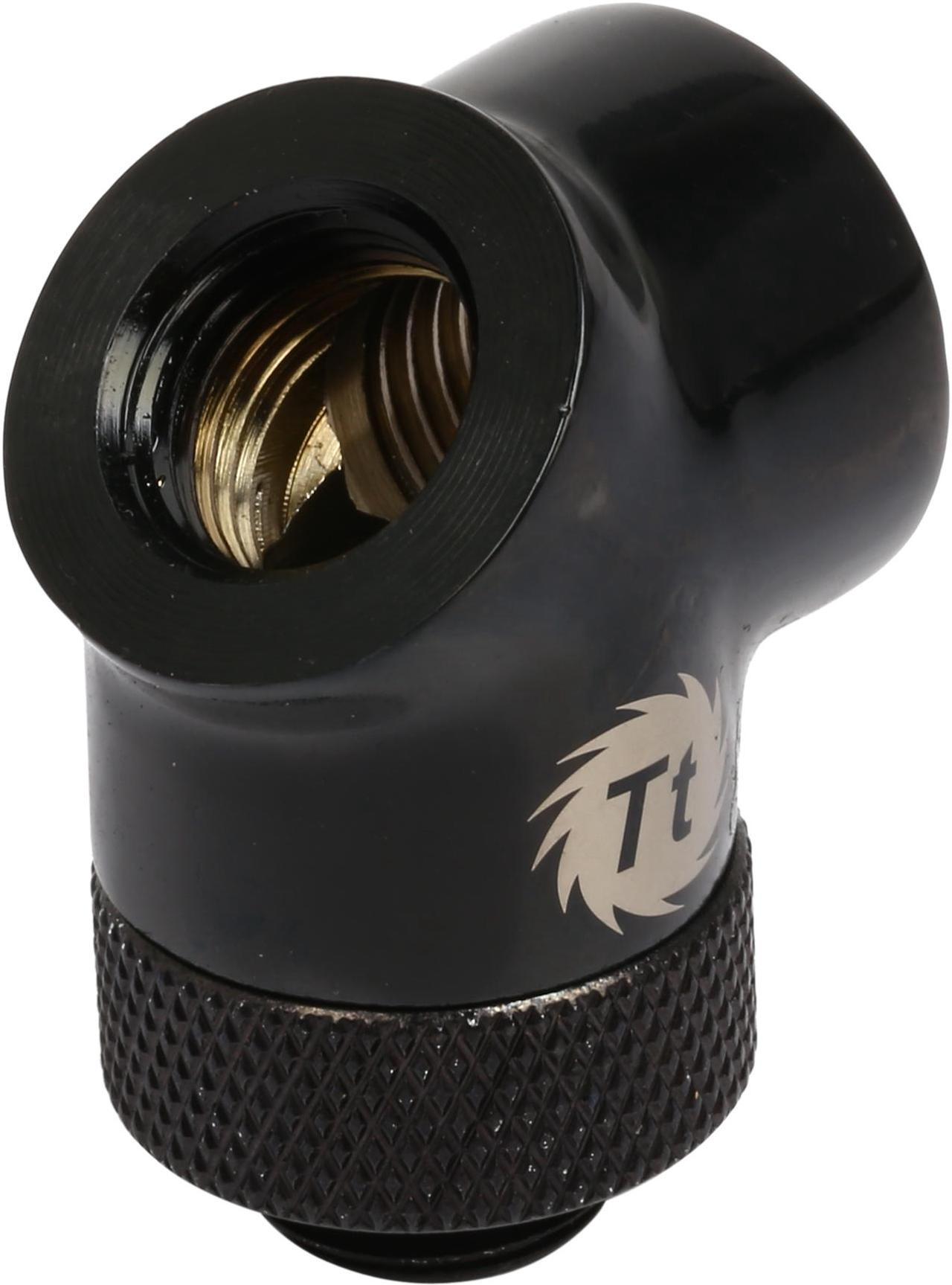 Thermaltake Pacific CL-W053-CU00BL-A Pacific DIY LCS Black G1/4 45 & 90 Degree Adapter Fitting