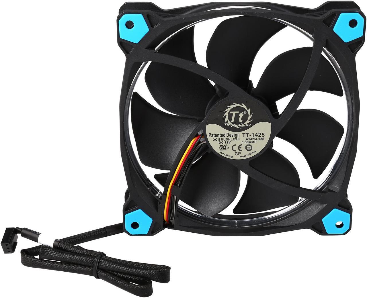 Alt view image 4 of 11 - Thermaltake Riing 14 Series High Static Pressure 140mm Circular Blue LED Ring Case/Radiator Fan CL-F039-PL14BU-A