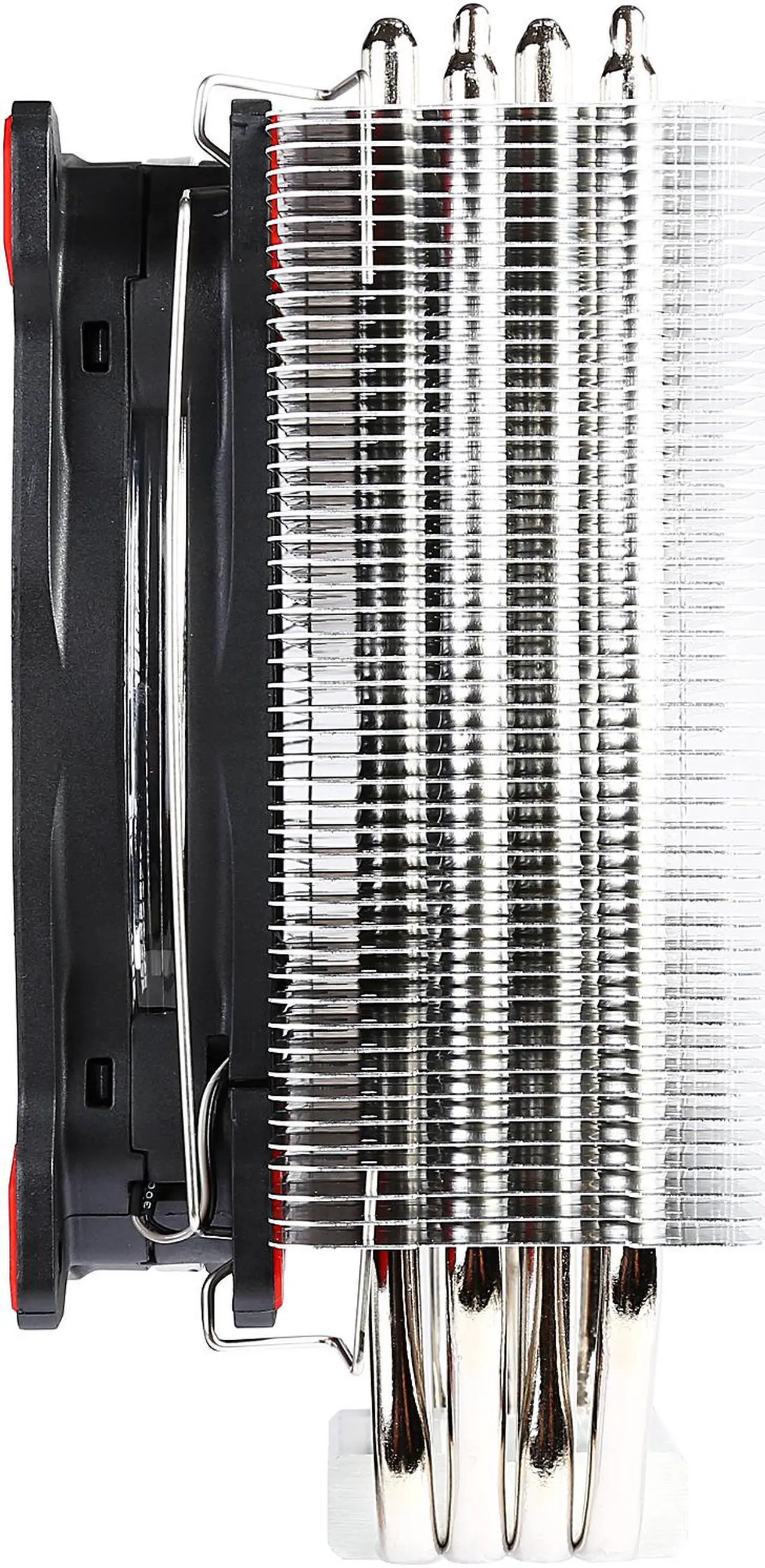 Alt view image 4 of 8 - Thermaltake Riing Silent 12 Red LED 150W Intel/AMD 120mm CPU Cooler CL-P022-AL12RE-A