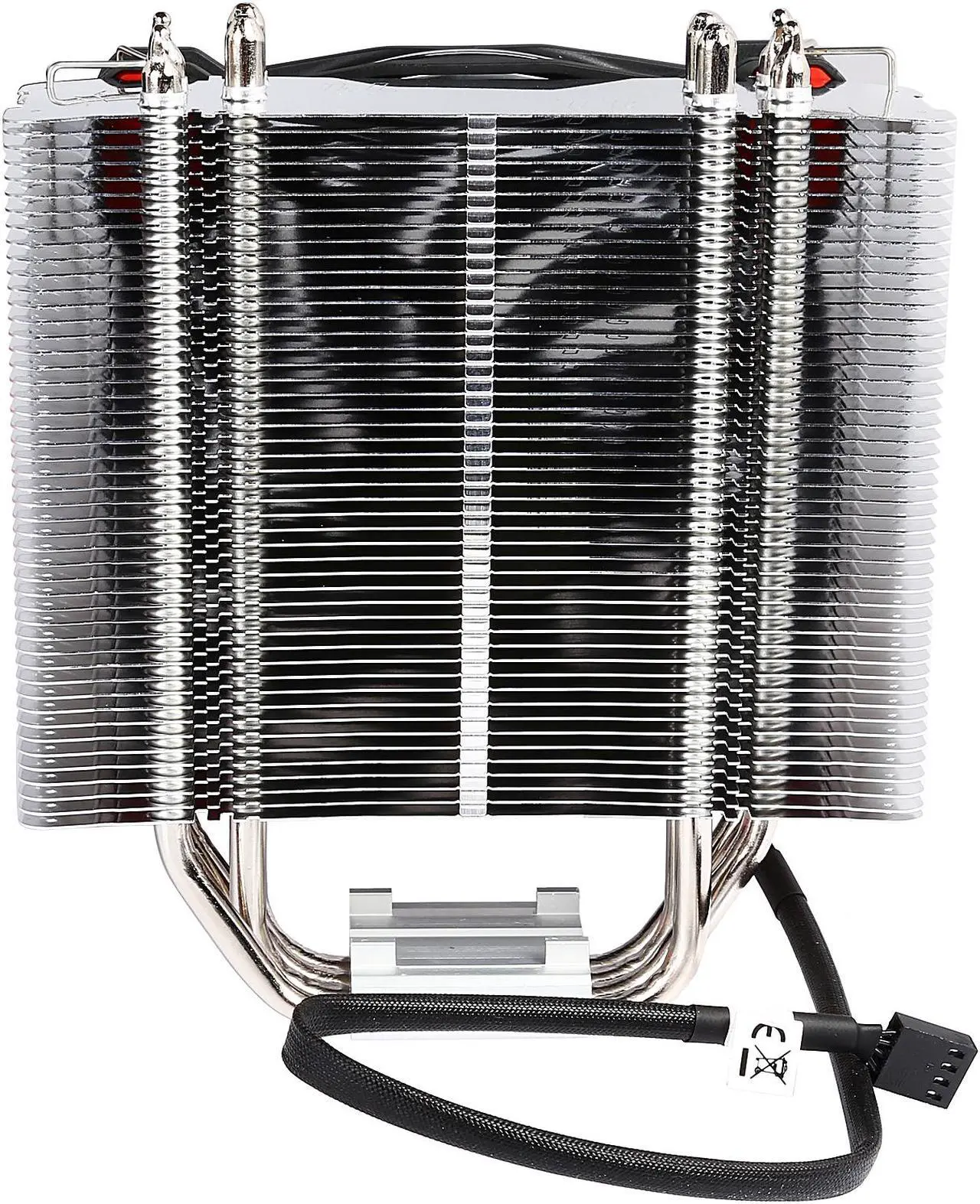 Alt view image 5 of 8 - Thermaltake Riing Silent 12 Red LED 150W Intel/AMD 120mm CPU Cooler CL-P022-AL12RE-A