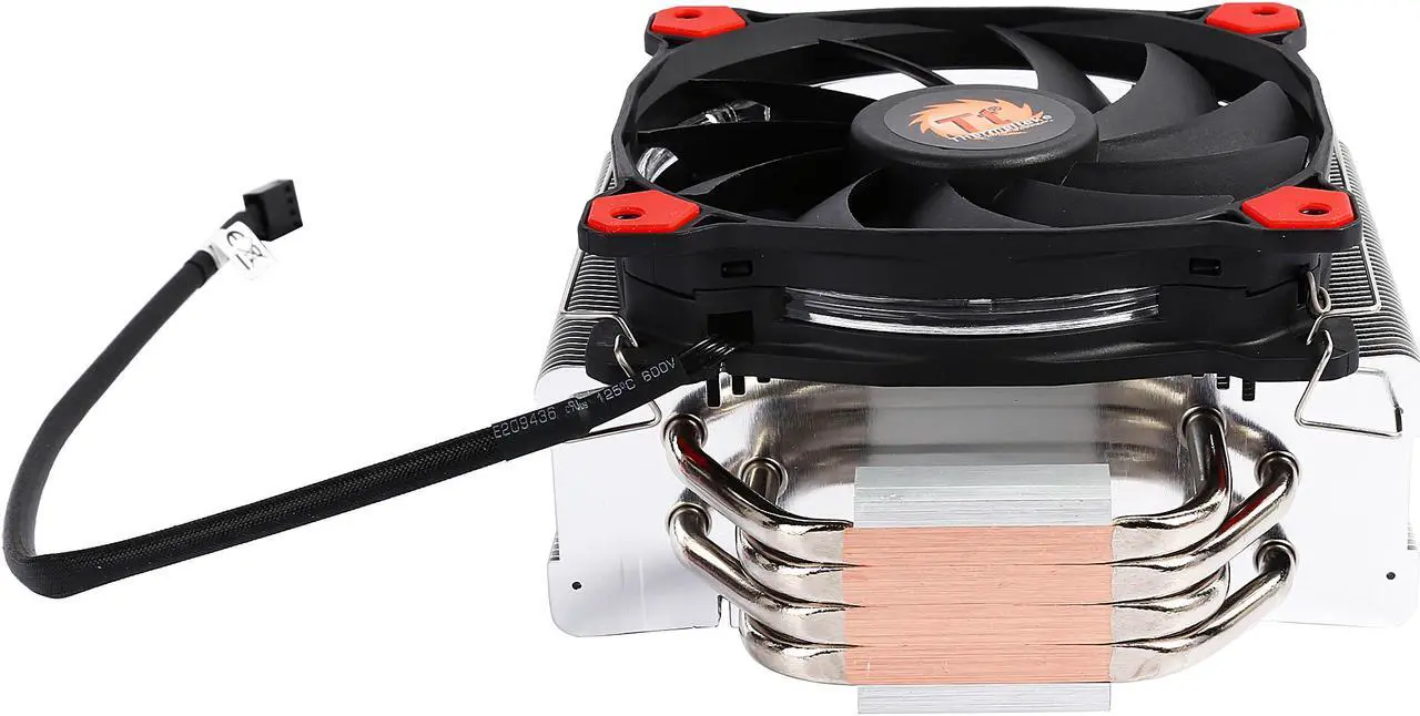 Alt view image 8 of 8 - Thermaltake Riing Silent 12 Red LED 150W Intel/AMD 120mm CPU Cooler CL-P022-AL12RE-A