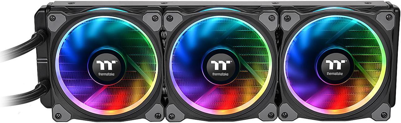 Alt view image 4 of 10 - Thermaltake Floe AIO Triple Riing RGB 360 TT Premium Edition PWM AM4 LGA2066 Ready Liquid Cooling System, CL-W158-PL12SW-A LGA 1700 Compatible