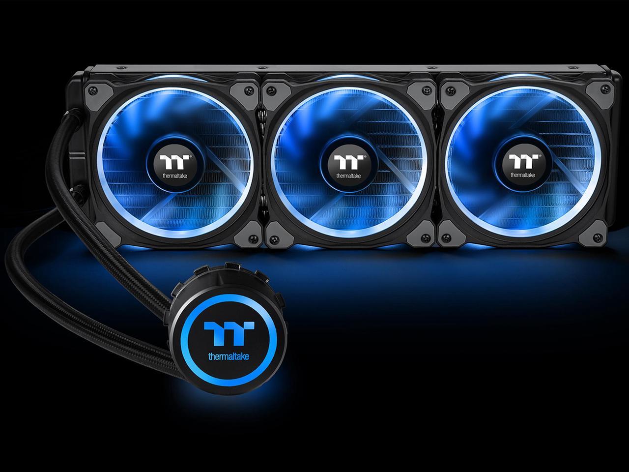 Alt view image 8 of 10 - Thermaltake Floe AIO Triple Riing RGB 360 TT Premium Edition PWM AM4 LGA2066 Ready Liquid Cooling System, CL-W158-PL12SW-A LGA 1700 Compatible