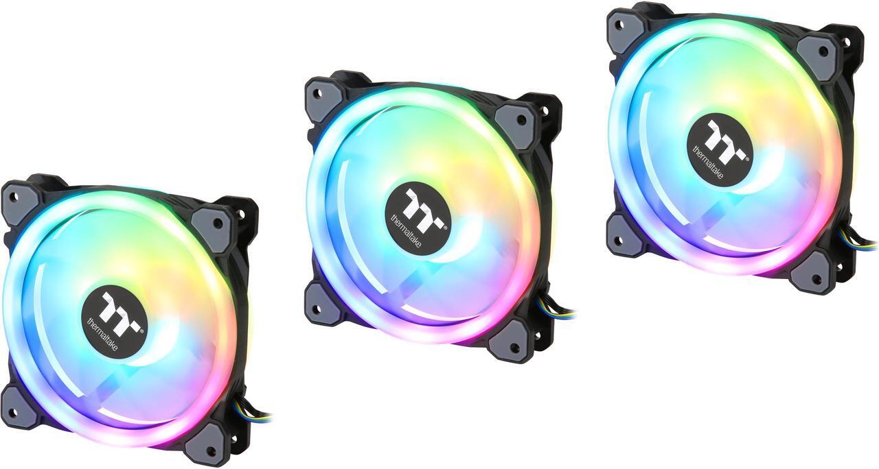 Main image of Thermaltake Riing Trio 12 RGB Radiator Fan TT Premium Edition (3-Fan Pack) CL-F072-PL12SW-A RGB LED Case Fan