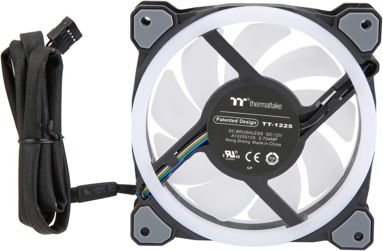 Alt view image 4 of 11 - Thermaltake Riing Trio 12 RGB Radiator Fan TT Premium Edition (3-Fan Pack) CL-F072-PL12SW-A RGB LED Case Fan