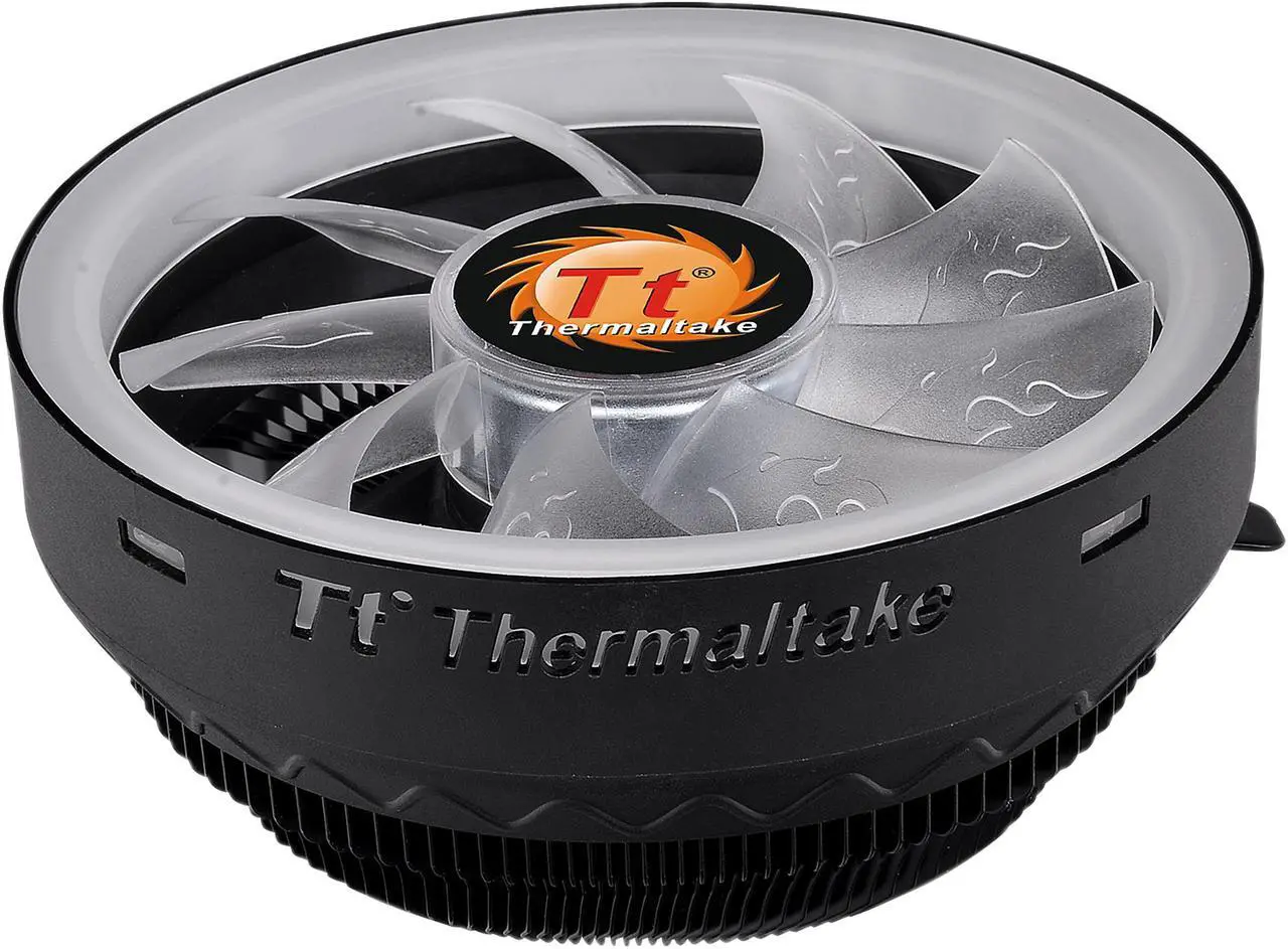 Alt view image 2 of 20 - Thermaltake UX100 5V Motherboard Sync High Airflow Hydraulic Bearing ARGB Lighting CPU Cooler