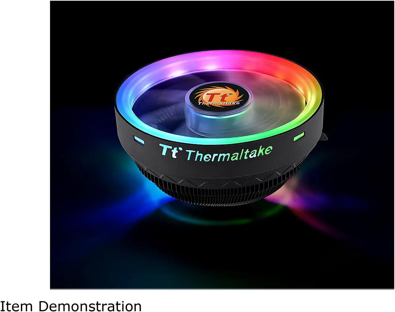 Alt view image 9 of 20 - Thermaltake UX100 5V Motherboard Sync High Airflow Hydraulic Bearing ARGB Lighting CPU Cooler