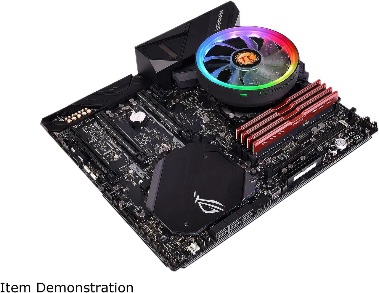 Alt view image 10 of 20 - Thermaltake UX100 5V Motherboard Sync High Airflow Hydraulic Bearing ARGB Lighting CPU Cooler