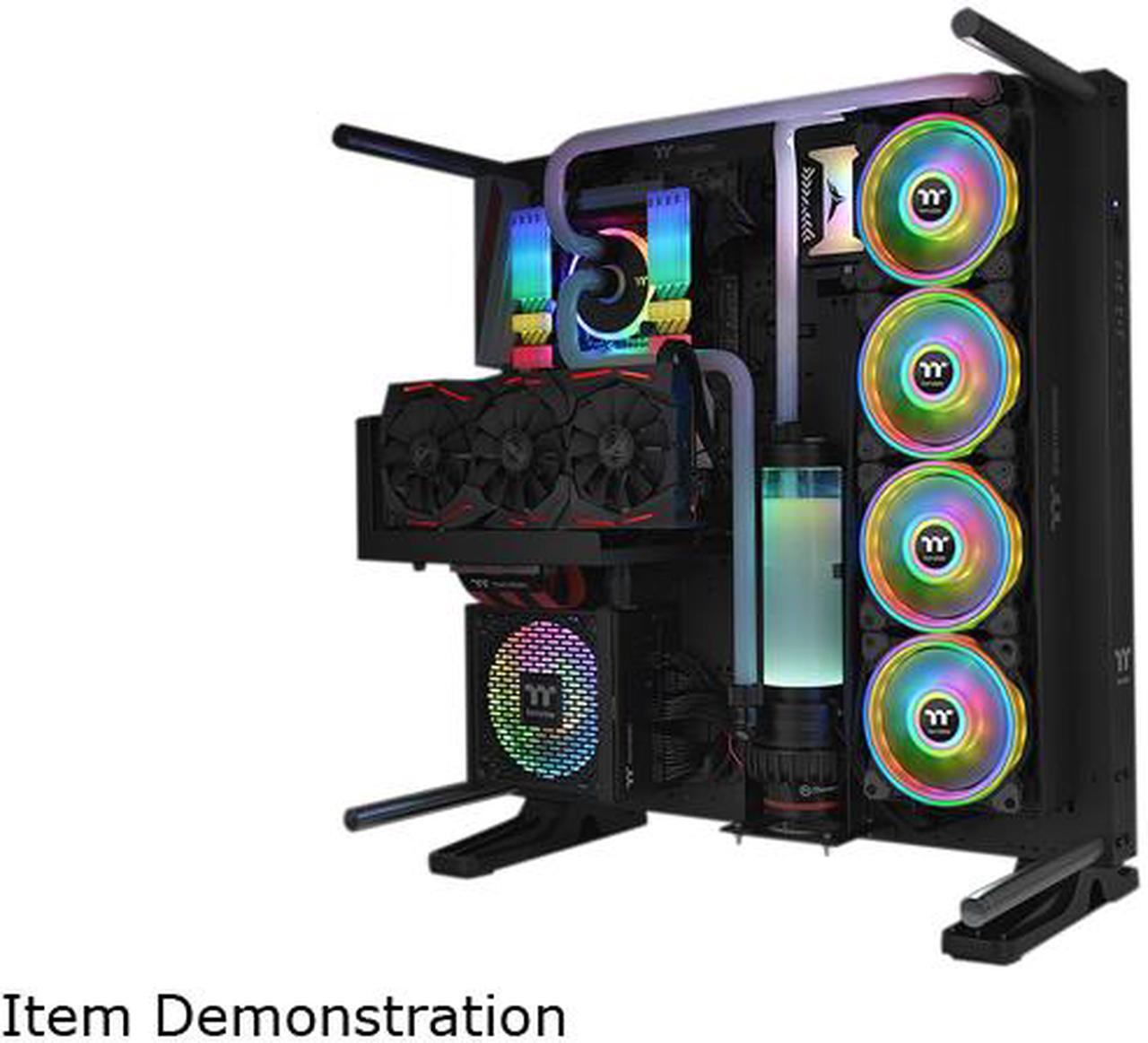 Alt view image 5 of 8 - Thermaltake Riing Quad CL-F089-PL14SW-B 140mm RGB LED Radiator Fan 3 Pack