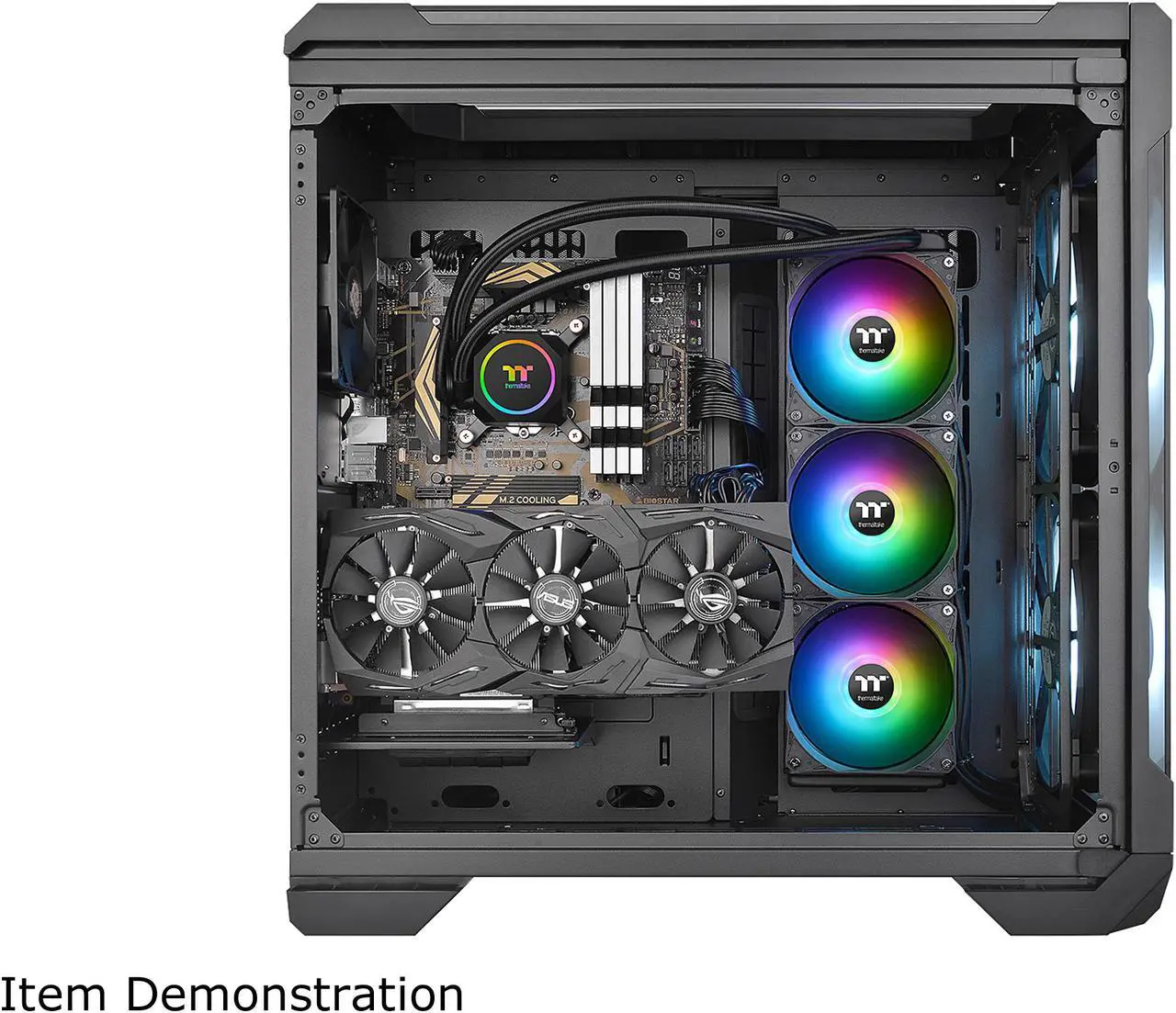 Alt view image 4 of 8 - Thermaltake TH360 ARGB Motherboard Sync Edition Intel/AMD All-in-One Liquid Cooling System 360mm High Efficiency Radiator CPU Cooler, CL-W300-PL12SW-A LGA 1700 Compatible