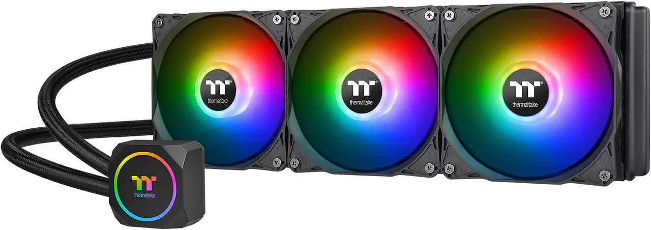 Main image of Thermaltake TH360 ARGB Motherboard Sync Edition Intel/AMD All-in-One Liquid Cooling System 360mm High Efficiency Radiator CPU Cooler, CL-W300-PL12SW-A LGA 1700 Compatible