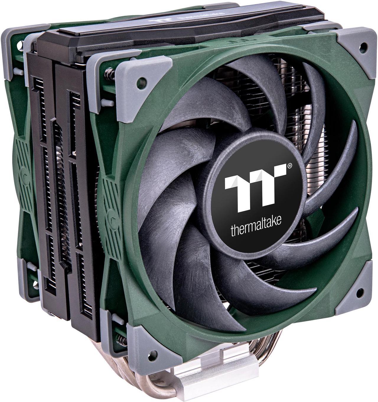 Thermaltake TOUGHAIR 510 180W TDP Racing Green Edition CPU Cooler, Dual 120mm 2000RPM High Static Pressure PWM Fan with High Performance Copper Heat Pipes CL-P075-AL12RG-A