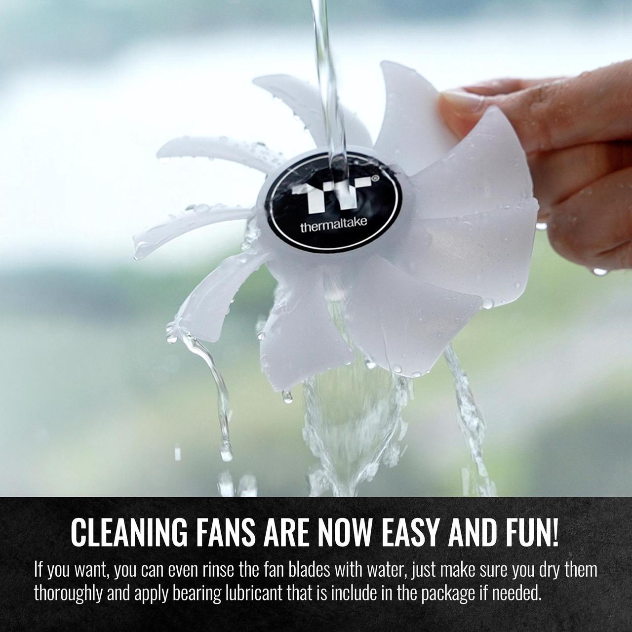 Alt view image 5 of 6 - Thermaltake SWAFAN EX 14 RGB PC Cooling Fan White, 500 ~ 2000 RPM, Magnetic Connection, Reversable Blades, controller included, CL-F162-PL14SW-A