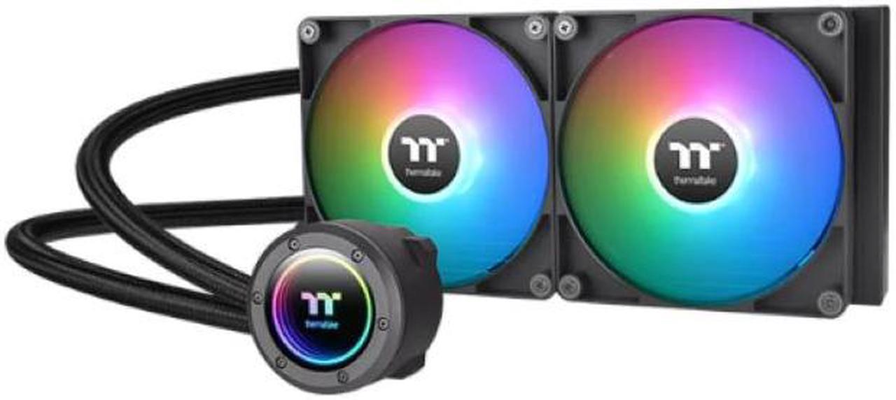 Thermaltake TH280 ARGB Sync V2 CPU Liquid Cooler/AlO Liquid Cooling /Fan 140mm*2/PWM 500~2000 RPM/Mirror Waterblock/MB ARGB Sync Control, CL-W375-PL14SW-A