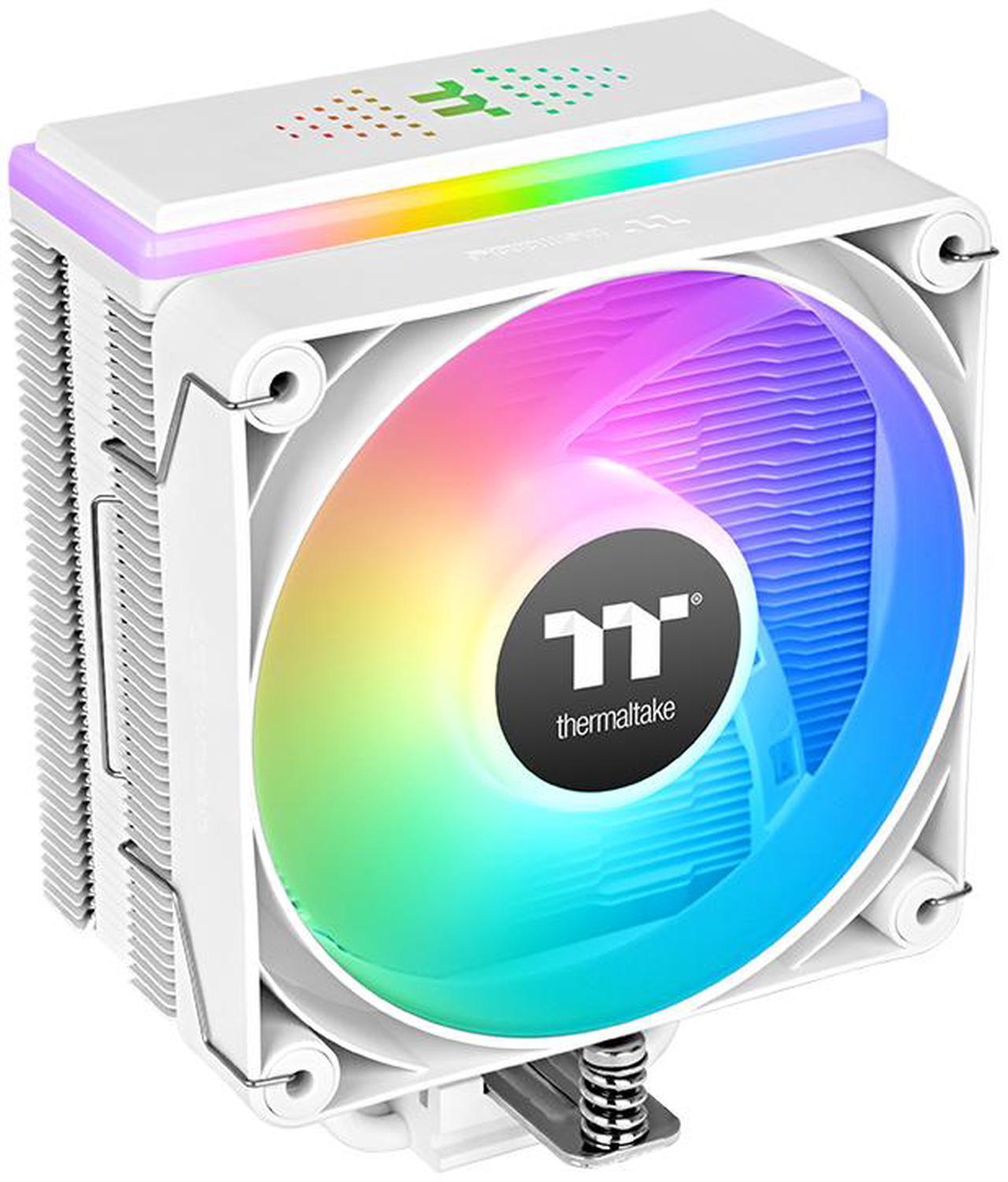 Main image of Thermaltake ASTRIA 200 ARGB CPU Cooler; 4 Copper Heat Pipes; 120mm PWM Fan; 500~1800RPM; Single Tower; Intel/AMD; 210W TDP; White; CL-P137-AL12SW-A