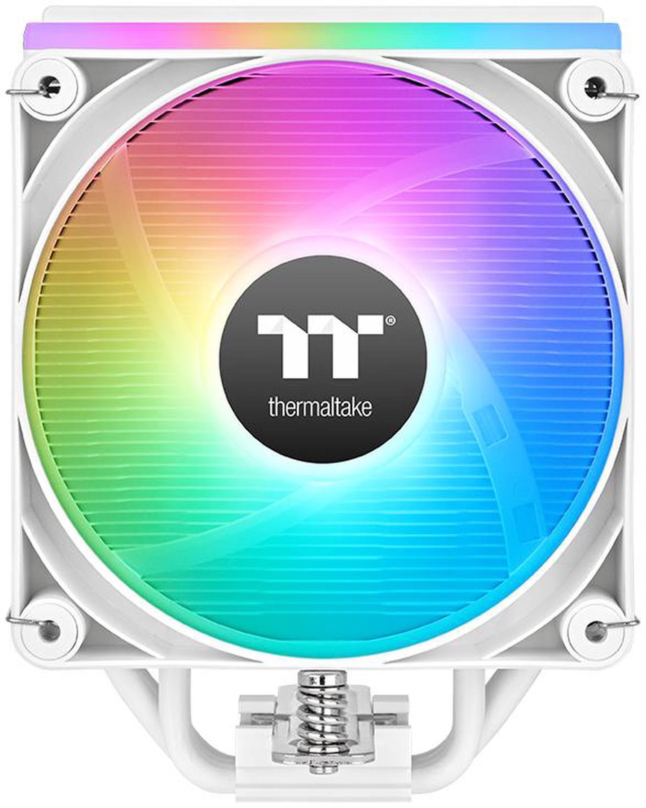 Alt view image 2 of 11 - Thermaltake ASTRIA 200 ARGB CPU Cooler; 4 Copper Heat Pipes; 120mm PWM Fan; 500~1800RPM; Single Tower; Intel/AMD; 210W TDP; White; CL-P137-AL12SW-A