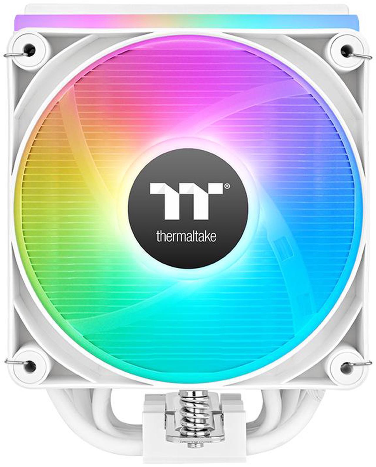 Alt view image 2 of 11 - Thermaltake ASTRIA 400 ARGB CPU Cooler; 6 Copper Heat Pipes; 120mm PWM Fan; 500~1800RPM; Single Tower; Intel/AMD; 230W TDP; White; CL-P138-CA12SW-A