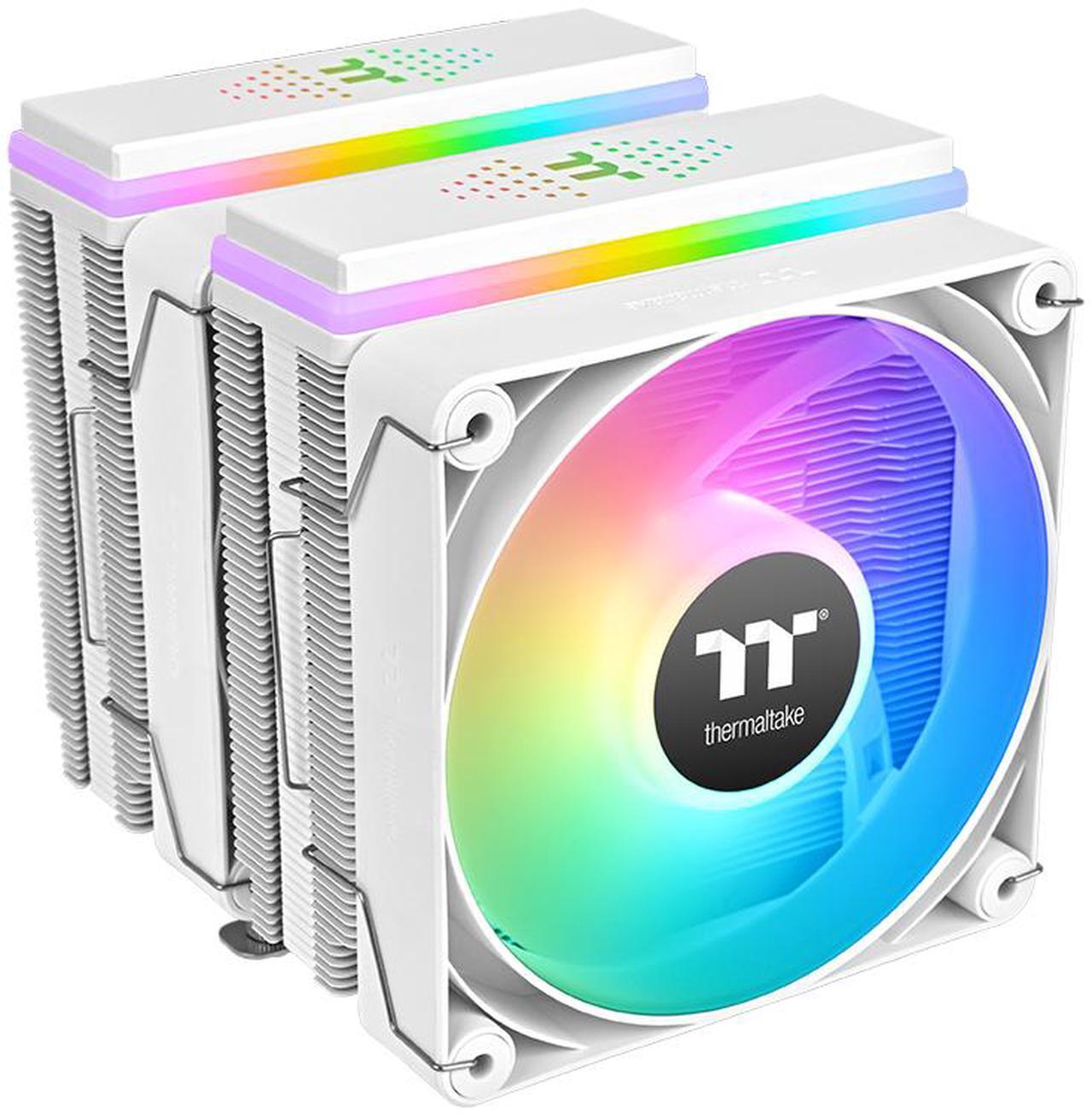Main image of Thermaltake ASTRIA 600 ARGB CPU Cooler; 6 Copper Heat Pipes; 2x120mm PWM Fans; 500~1800RPM; Dual Tower; Intel/AMD; 265W TDP; White; CL-P139-CA12SW-A