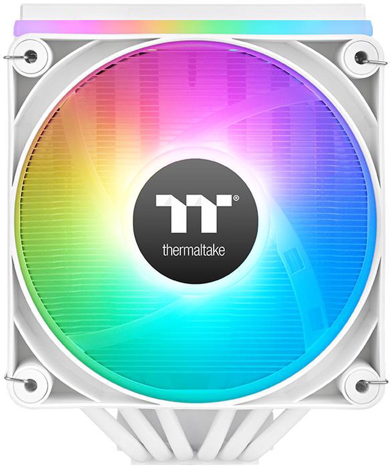 Alt view image 2 of 11 - Thermaltake ASTRIA 600 ARGB CPU Cooler; 6 Copper Heat Pipes; 2x120mm PWM Fans; 500~1800RPM; Dual Tower; Intel/AMD; 265W TDP; White; CL-P139-CA12SW-A