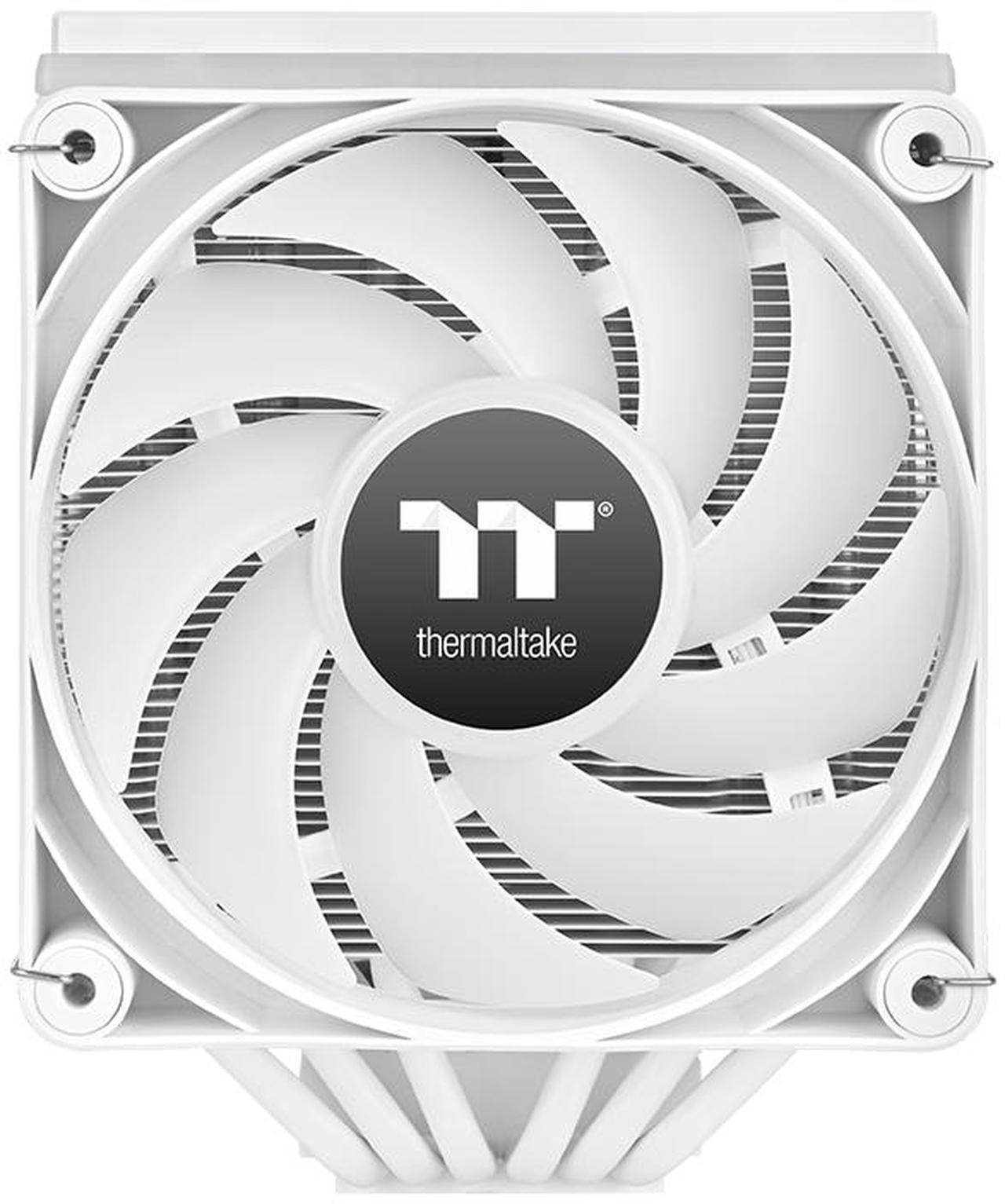 Alt view image 3 of 11 - Thermaltake ASTRIA 600 ARGB CPU Cooler; 6 Copper Heat Pipes; 2x120mm PWM Fans; 500~1800RPM; Dual Tower; Intel/AMD; 265W TDP; White; CL-P139-CA12SW-A
