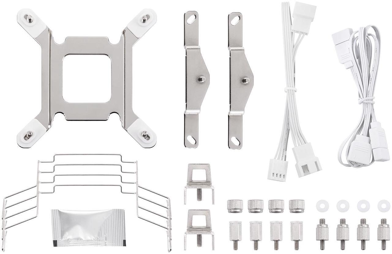 Alt view image 11 of 11 - Thermaltake ASTRIA 600 ARGB CPU Cooler; 6 Copper Heat Pipes; 2x120mm PWM Fans; 500~1800RPM; Dual Tower; Intel/AMD; 265W TDP; White; CL-P139-CA12SW-A