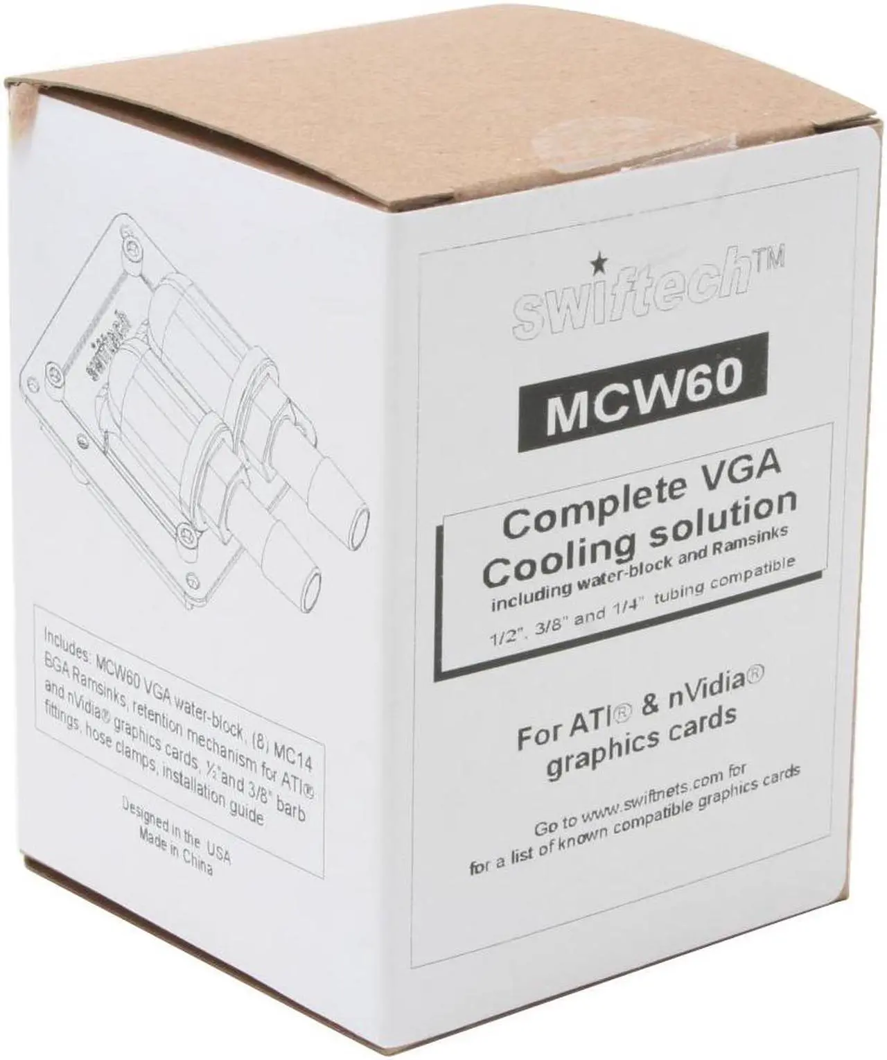 Alt view image 5 of 5 - Swiftech MCW60 VGA Cooling Water-block with Ramsinks