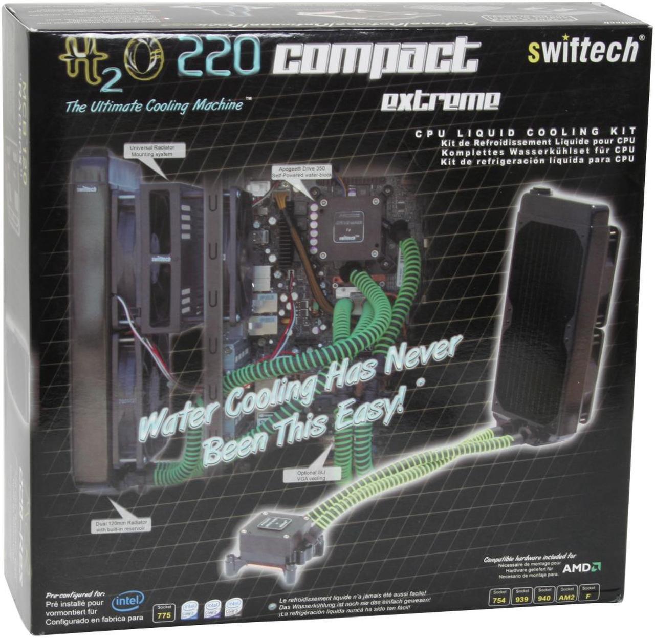 Alt view image 10 of 10 - Swiftech H20-220 Compact CPU Water Cooling Kit