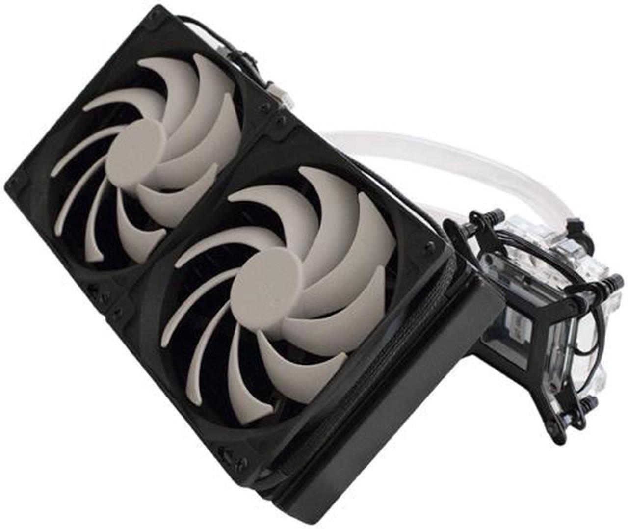 Alt view image 2 of 9 - Swiftech H240 X2 2x140 mm Drive X2 AIO CPU Cooler