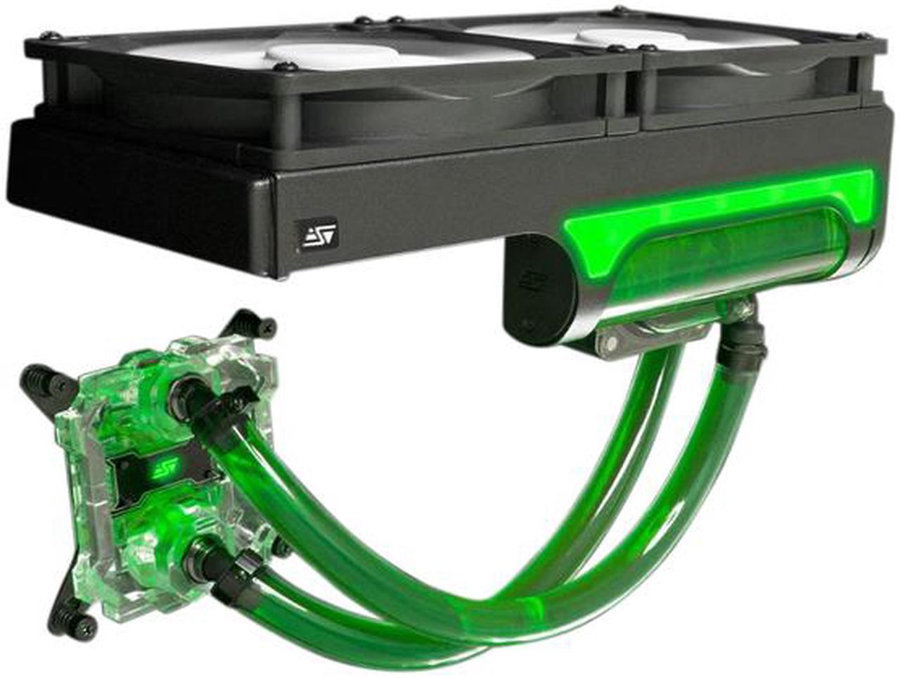 Alt view image 5 of 9 - Swiftech H240 X2 2x140 mm Drive X2 AIO CPU Cooler