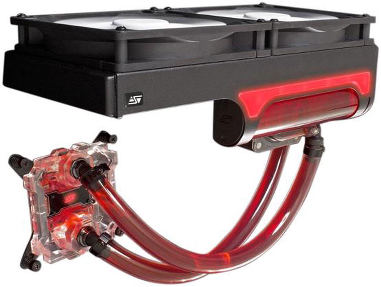 Alt view image 6 of 9 - Swiftech H240 X2 2x140 mm Drive X2 AIO CPU Cooler