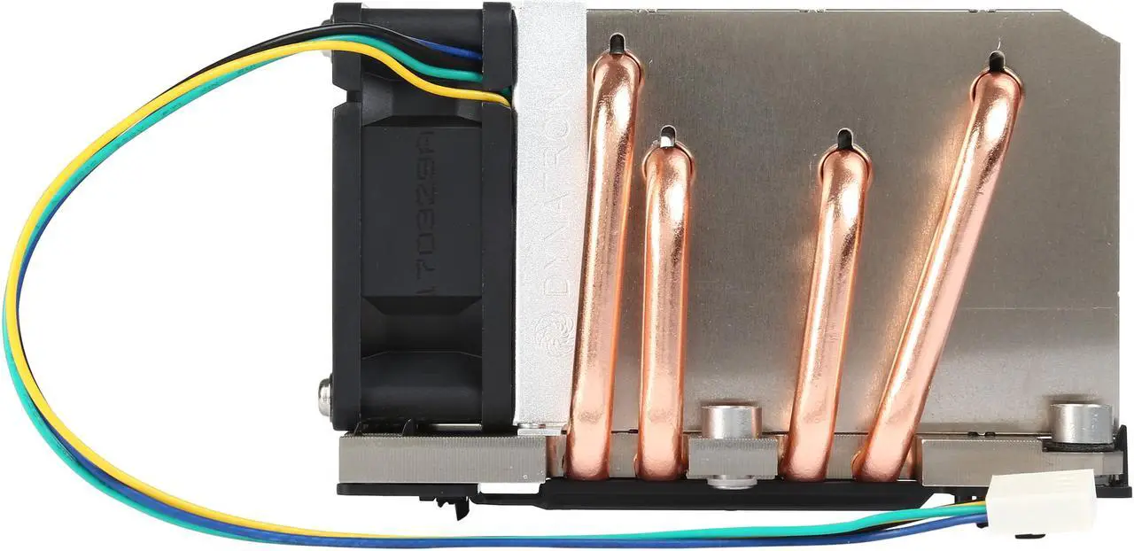 Alt view image 3 of 7 - Dynatron B5 Intel Socket FCLGA3647 Narrow ILM 60x60x25mm PWM Fan, Aluminum Heatsink with Heatpipe embedded for 2U Server up to CPU power 205 Watts CPU Cooler