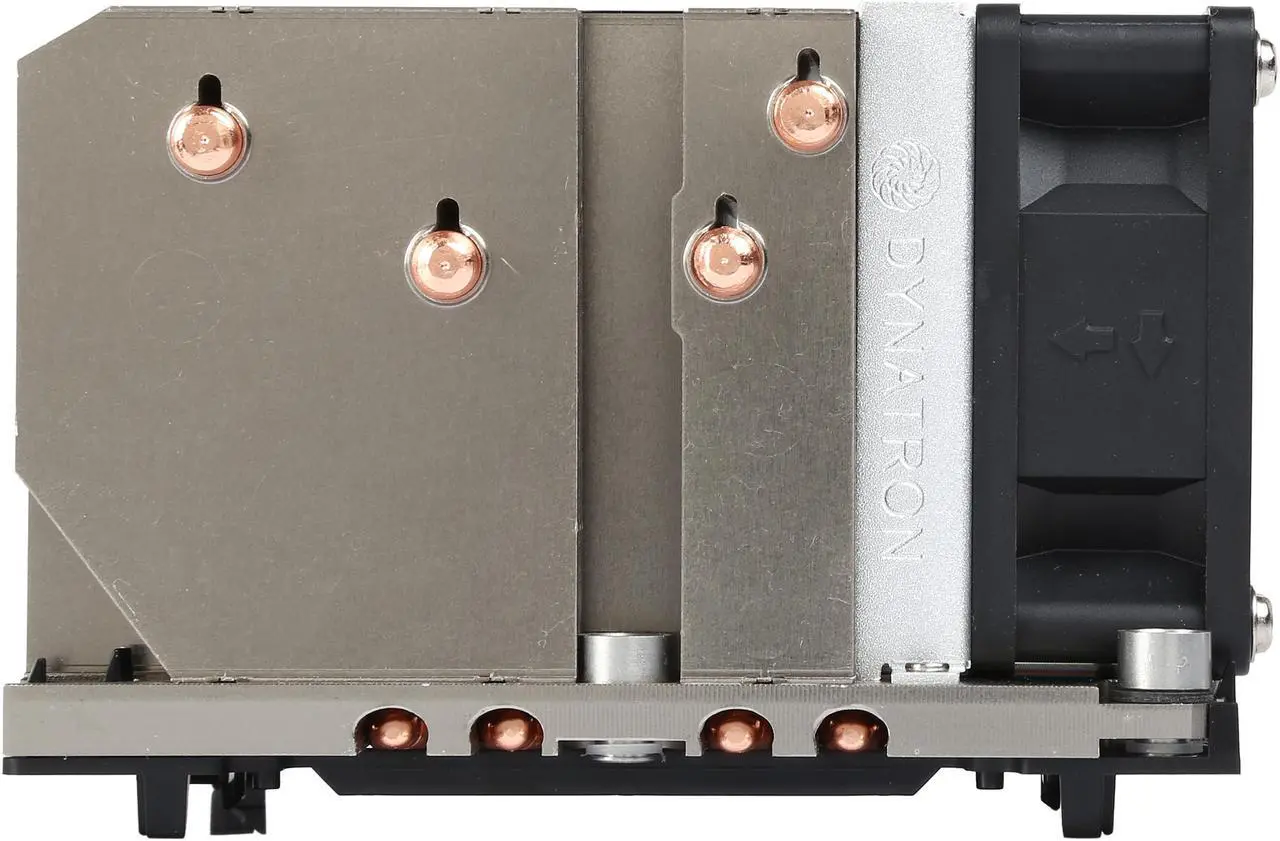 Alt view image 5 of 7 - Dynatron B5 Intel Socket FCLGA3647 Narrow ILM 60x60x25mm PWM Fan, Aluminum Heatsink with Heatpipe embedded for 2U Server up to CPU power 205 Watts CPU Cooler