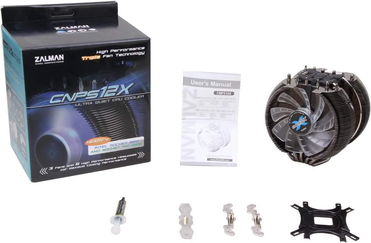 Alt view image 6 of 5 - ZALMAN CNPS12X 120mm Long Life Bearing High Performance Triple Fan CPU Cooler